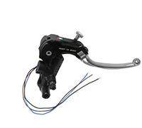 Pompa Freno Ready To Brake 16X16 Lavorata CNC Con Leva Snodata Lunga Argento Con Supporto Specchietto M8 per Ducati Scrambler Mach 2.0 dal 2018 al 2018, CC 800