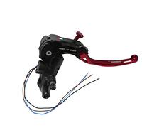 Pompa Freno Ready To Brake 16X16 Lavorata CNC Con Leva Snodata Lunga Rosso Con Supporto Specchietto M10 per Ducati Scrambler Desert Sled dal 2017 al 2022, CC 800