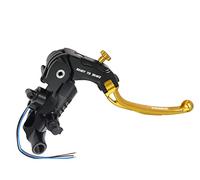 Pompa Freno Ready To Brake 16X18 Lavorata CNC Con Leva Snodata Lunga Oro Con Supporto Specchietto M10 per Aprilia Dorsoduro 900 dal 2017 al 2018, CC 900