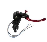 Pompa Freno Ready To Brake Prs 19X17-18-19 Con Leva Snodata Lunga Rosso Con Supporto Specchietto M8 per Ducati 1198 S dal 2009 al 2010, CC 1199