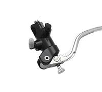 Pompa Frizione Forgiata 16X16 Con Corpo Pompa Anodizzato Nero, Leva Fissa Lunga Argento (Pomello+Leva) per Ducati Panigale V2 dal 2021 al 2022, CC 955