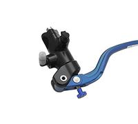 Pompa Frizione Forgiata 16X16 Con Corpo Pompa Anodizzato Nero, Leva Fissa Lunga Blu (Pomello+Leva) per Ducati Panigale V4 dal 2018 al 2022, CC 1103