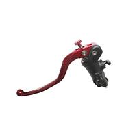 Pompa Frizione Forgiata 16X16 Con Corpo Pompa Anodizzato Nero, Leva Fissa Lunga Rosso (Pomello+Leva) per Ducati Panigale V2 dal 2021 al 2022, CC 955