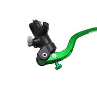 Pompa Frizione Forgiata 16X16 Con Corpo Pompa Anodizzato Nero, Leva Fissa Lunga Verde (Pomello+Leva) per Ducati Panigale V4 dal 2018 al 2022, CC 1103