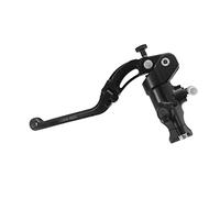 Pompa Frizione Forgiata 16X16 Con Corpo Pompa Anodizzato Nero, Leva Revolution Lunga Nera (Pomello+Inserto) per Ducati Scrambler Mach 2.0 dal 2018 al 2018, CC 800