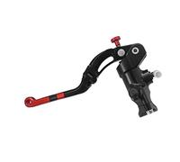 Pompa Frizione Forgiata 16X16 Con Corpo Pompa Anodizzato Nero, Leva Revolution Lunga Rosso (Pomello+Inserto) per Ducati Scrambler Mach 2.0 dal 2018 al 2018, CC 800