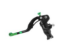 Pompa Frizione Forgiata 16X16 Con Corpo Pompa Anodizzato Nero, Leva Revolution Lunga Verde (Pomello+Inserto) per Ducati Multistrada V4 dal 2021 al 2022, CC 1158