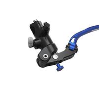 Pompa Frizione Forgiata 16X16 Con Corpo Pompa Anodizzato Nero, Leva Snodata Lunga Blu (Pomello+Leva) per Ducati Panigale V4 dal 2018 al 2022, CC 1103