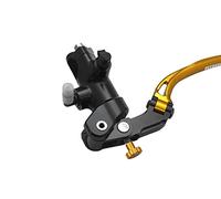 Pompa Frizione Forgiata 16X16 Con Corpo Pompa Anodizzato Nero, Leva Snodata Lunga Oro (Pomello+Leva) per Ducati Multistrada V4 dal 2021 al 2022, CC 1158