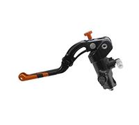 Pompa Frizione Forgiata 16X18 Con Corpo Pompa Anodizzato Nero, Leva Revolution Lunga Arancio (Pomello+Inserto) per Ducati Scrambler Desert Sled dal 2017 al 2022, CC 800