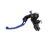 Pompa Frizione Forgiata 16X18 Con Corpo Pompa Anodizzato Nero, Leva Snodata Lunga Blu (Pomello+Leva) per Ducati Scrambler Desert Sled dal 2017 al 2022, CC 800