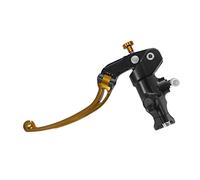 Pompa Frizione Forgiata 16X18 Con Corpo Pompa Anodizzato Nero, Leva Snodata Lunga Oro (Pomello+Leva) per Ducati Panigale V2 dal 2021 al 2022, CC 955