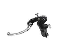 Pompa Frizione Forgiata 19X20 Con Corpo Pompa Anodizzato Nero, Leva Snodata Lunga Argento (Pomello+Leva) per Ducati SuperSport 950 dal 2021 al 2022, CC 950