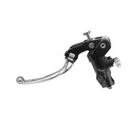Pompa Frizione Forgiata 19X20 Con Corpo Pompa Anodizzato Nero, Leva Snodata Lunga Argento (Pomello+Leva) per MV Agusta Brutale 1090 Corse dal 2013 al 2015, CC 1090