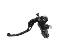 Pompa Frizione Forgiata 19X20 Con Corpo Pompa Anodizzato Nero, Leva Snodata Lunga Nera (Pomello+Leva) per Ducati Hypermotard 1100 dal 2007 al 2012, CC 1100