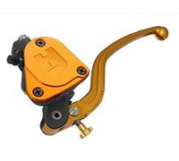 Pompa Frizione Forgiata16X18 Con Vaschetta Integrata,Leva Fissa Lunga Oro (Pomello+Leva) per Ducati Scrambler Desert Sled dal 2017 al 2022, CC 800