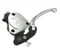 Pompa Frizione Forgiata19X20 Con Vaschetta Integrata,Leva Snodata Lunga Argento (Pomello+Leva) per Ducati SuperSport dal 2017 al 2022, CC 936