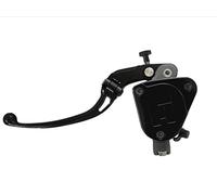 Pompa Frizione Forgiata19X20 Con Vaschetta Integrata,Leva Snodata Lunga Nera (Pomello+Leva) per Kawasaki Ninja ZX-10R dal 2004 al 2005, CC 1000
