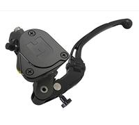 Pompa Frizione Forgiata19X20 Con Vaschetta Integrata,Leva Snodata Lunga Nera (Pomello+Leva) per Kawasaki Ninja ZX-12R dal 2002 al 2006, CC 1200