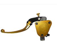Pompa Frizione Forgiata19X20 Con Vaschetta Integrata,Leva Snodata Lunga Oro (Pomello+Leva) per MV Agusta Brutale 675 dal 2012 al 2017, CC 675