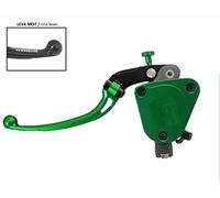 Pompa Frizione Forgiata19X20 Con Vaschetta Integrata,Leva Snodata Lunga Verde (Pomello+Leva) per Suzuki GSX-R 750 dal 2004 al 2005, CC 750