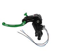 Pompa Frizione Ready To Brake 16X16 Con Leva Snodata Lunga Verde Con Supporto Specchietto M8 per Ducati Panigale V4 S dal 2018 al 2022, CC 1103