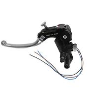 Pompa Frizione Ready To Brake 16X18 Con Leva Snodata Lunga Argento Con Supporto Specchietto M8 per Ducati Scrambler Classic dal 2015 al 2018, CC 800