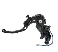 Pompa Frizione Ready To Brake Prs 16X15-16-17 Con Leva Snodata Lunga Nero Con Supporto Specchietto M8 per Aprilia Dorsoduro 900 dal 2017 al 2018, CC 900