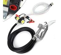 Pompa Gasolio 12V 175 W Pompa Travaso Gasolio Kit Pompa 50L/min Pompa del Carburante Mobile (Tubo di Scarico in Gomma)