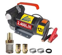 POMPA GASOLIO E OLIO COMBUSTIBILE POMPA GASOLIO PORTATILE TRAVASO E RIFORNIMENTO "STAR 160-2" con collegamento a batteria da 12V, con pistola in alluminio | 160W