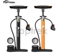 Pompa Gonfiaggio Ruote Bici Bicicletta Da Terra Manometro 160PSI Con Ugello 3In1