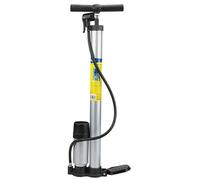 Pompa Gonfiaggio Ruote Bici in Metallo con Manometro Integrato e Piedino Antiscivolo - Compatibile Valvole Presta e Schrader - Alta Precisione e Stabilità