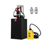 Pompa idraulica a doppio effetto da 12 V CC 4-20 Quart for auto, serbatoio dell'olio in acciaio, rimorchio, camion, motore di sollevamento Resistente alla Corrosione(20 Quart 2 Acting)