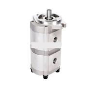 Pompa idraulica a ingranaggi duplex HGP-33A, 6-30 ml/r, albero dritto con chiavetta da 15,875 mm, pompa idraulica a ingranaggi for olio da 1,03 CID(HGP-33A-F14-14R)