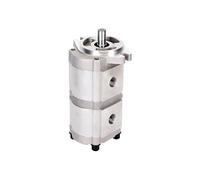 Pompa idraulica a ingranaggi Duplex HGP 33A 7,98 GPM Albero dritto con chiavetta da 17,46 mm Olio in alluminio da 1,03 CID(HGP-33A-F28-28R)