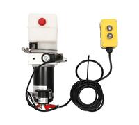 Pompa idraulica elettrica, unità idraulica da 12 V, pompa idraulica ad azione per ribaltabili 2850 giri/min, pressa idraulica con indicatore di tensione e telecomando per piattaforme di sollevamento
