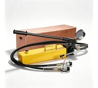 Pompa idraulica Manuale a Doppio Circuito, Robusta 20MPa/70MPa con manometro, capacità Olio 3000CC per rimorchi ribaltabili, edilizia, Agricoltura e Attrezzature industriali