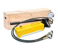 Pompa idraulica manuale a doppio effetto con tubo flessibile da 70 pollici e manometro, 10000 Psi, stoccaggio dell'olio 3000cc per utensili idraulici