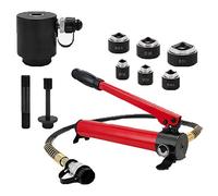 Pompa idraulica manuale, Kit di punzonatura idraulica manuale da 10 tonnellate con custodia for il trasporto, 6 matrici 16 mm a 51 for lampada segnalazione for condotte metalliche