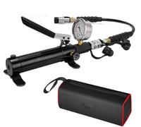 Pompa idraulica manuale, Pompa idraulica manuale 10000 psi 175 cc Capacità olio 70 cm Tubo flessibile con manometro e valvola di ritorno dell'olio