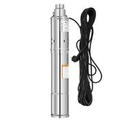 Pompa Immersa 1600 l/h, Pompa Acqua per Pozzo Profondo in Acciaio Inossidabile, Altezza massima di scarico 80 m, Pompa sommergibile Automatico Uso Domestico Agricolo Industriale 20m Cavo
