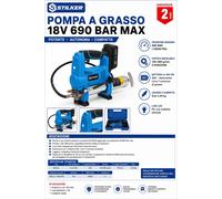 Pompa Ingrassatore A Batteria STILKER 18v 690bar