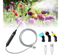 Pompa Irroratrice a Batteria, Afenau 2400mAh Nebulizzatore a Batteria con 3 ugelli Regolabili e Tubo Flessibile da 5 M, Irroratore a Batteria, Spruzzatore Elettrico da Giardino per Pulizia del Cortile