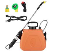 Pompa Irroratrice a Batteria da 8L Spruzzatore Elettrico 3 ugelli per nebbia, Spruzzatore Portatile USB ricaricabile per piante da giardino, spruzzatore da giardino con tracolla regolabile