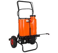 POMPA IRRORATRICE A SPALLA A BATTERIA STOCKER "1247" CON CARRELLO 15L 5 BAR 1...