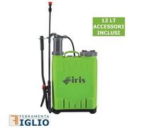 Pompa Irroratrice a Spalla a Zaino Iris Garden 12 Litri per Trattamento Diserbo