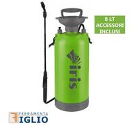Fraschetti Pompa a spalla IRIS Garden – Manuale 8 L – Lancia nebulizzatore, valvola