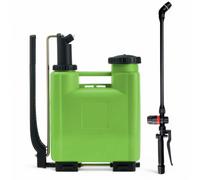 Pompa irroratrice a spalla zaino 12 lt. verde con avviamento manuale e regolatore di pressione e pompante in resina Garden