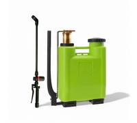 Pompa irroratrice a spalla zaino 15 lt. verde con avviamento manuale e regolatore di pressione e pompante in ottone Garden