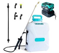 Pompa irroratrice a zaino 12 lt a batteria litio rimovibile 4Ah con lancia in acciaio inox e ottone